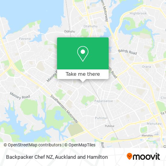 Backpacker Chef NZ map