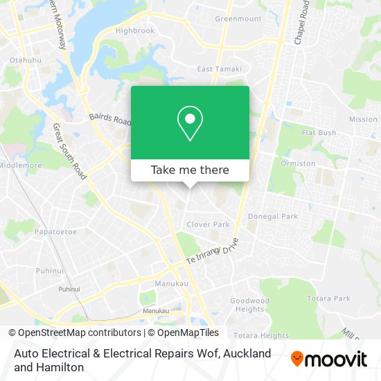 Auto Electrical & Electrical Repairs Wof map