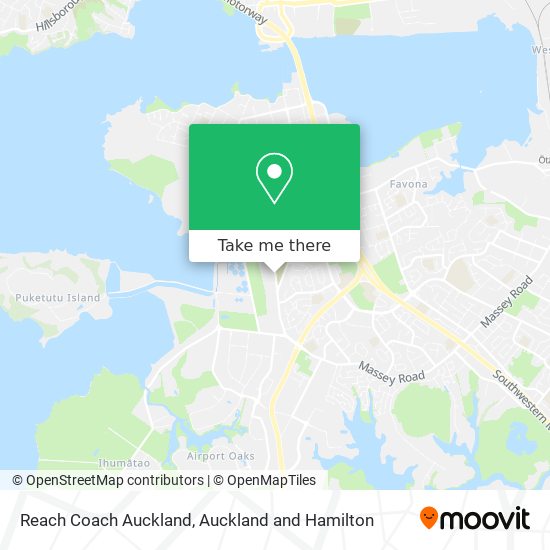 Reach Coach Auckland map