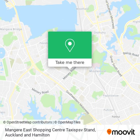 Mangere East Shopping Centre Taxispsv Stand map