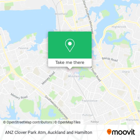 ANZ Clover Park Atm map