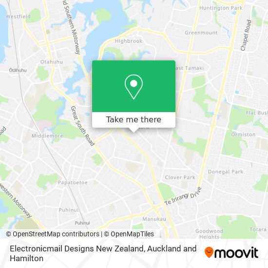 Electronicmail Designs New Zealand map