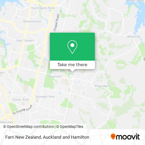 Farri New Zealand map