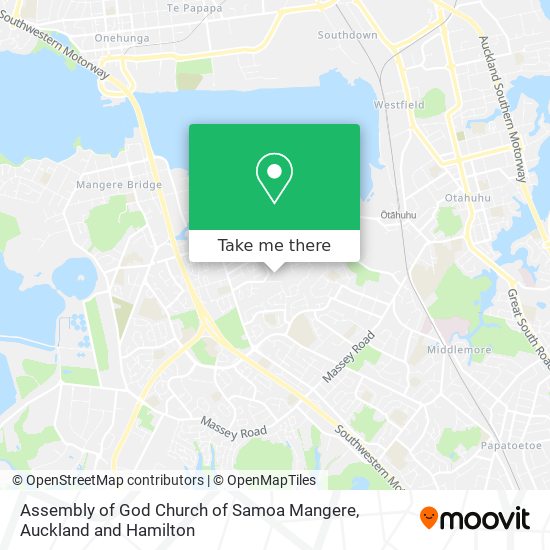 Assembly of God Church of Samoa Mangere map