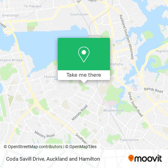 Coda Savill Drive map