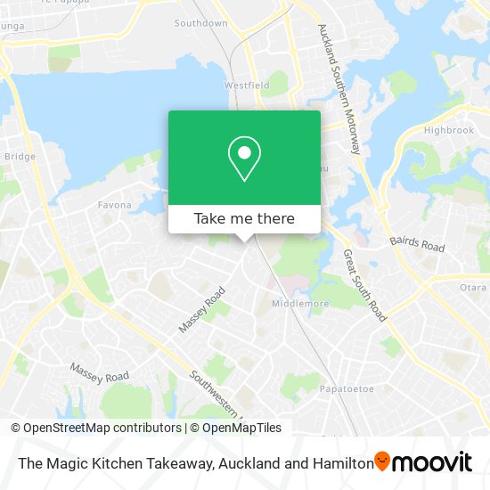 The Magic Kitchen Takeaway map