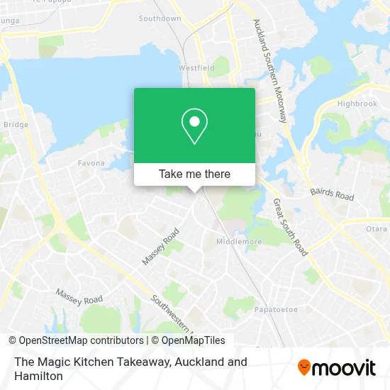 The Magic Kitchen Takeaway map