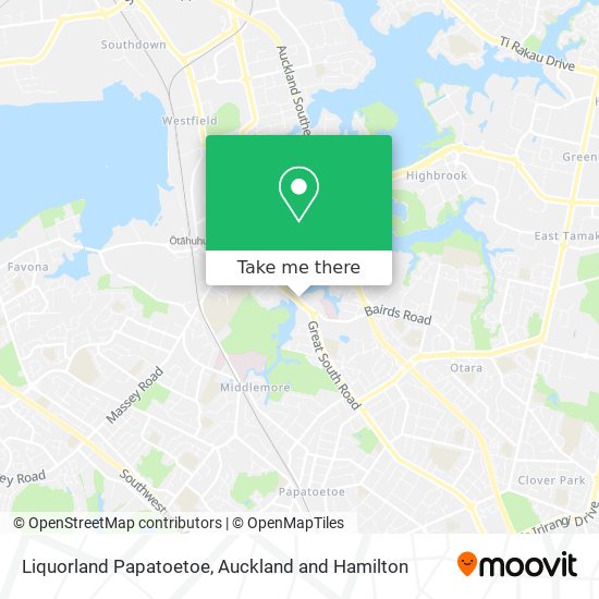 Liquorland Papatoetoe map