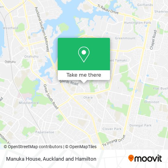 Manuka House map