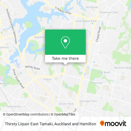 Thirsty Liquor East Tamaki map