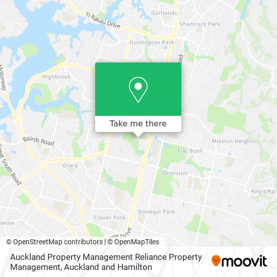 Auckland Property Management Reliance Property Management map