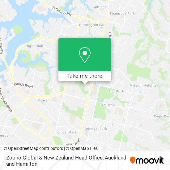 Zoono Global & New Zealand Head Office map