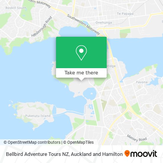 Bellbird Adventure Tours NZ map