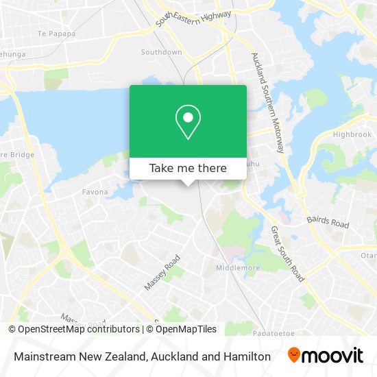 Mainstream New Zealand map