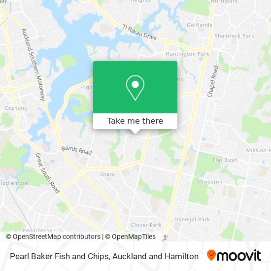 Pearl Baker Fish and Chips map