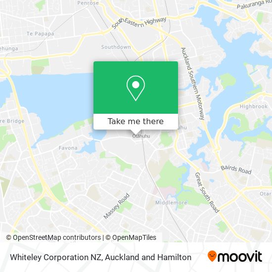 Whiteley Corporation NZ map