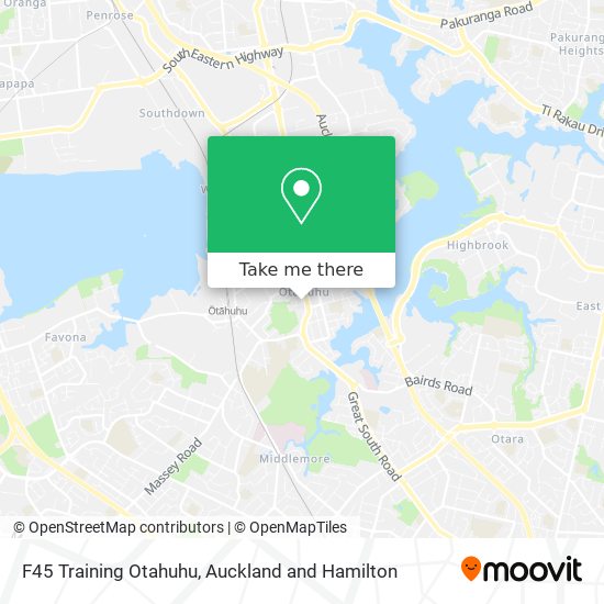 F45 Training Otahuhu map