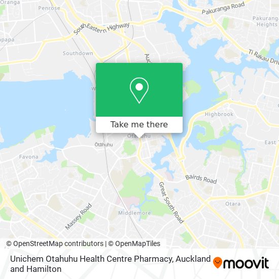 Unichem Otahuhu Health Centre Pharmacy map