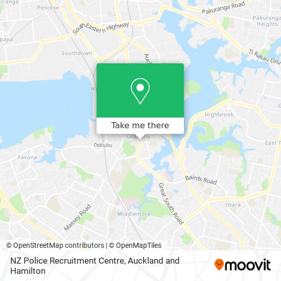 NZ Police Recruitment Centre map