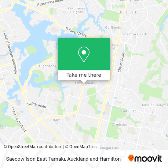 Saecowilson East Tamaki map