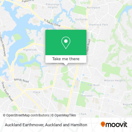 Auckland Earthmover map