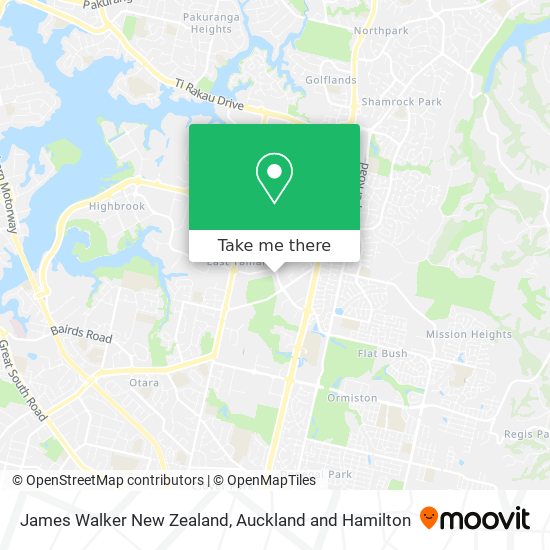James Walker New Zealand map