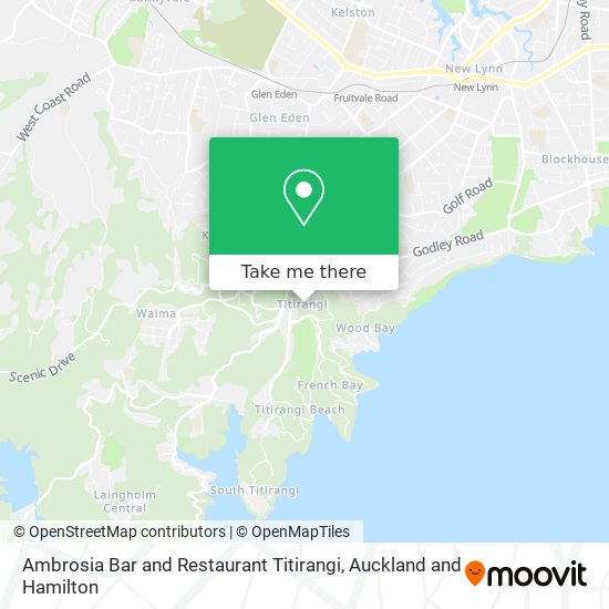 Ambrosia Bar and Restaurant Titirangi map