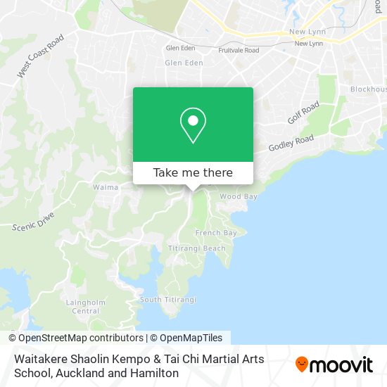 Waitakere Shaolin Kempo & Tai Chi Martial Arts School map