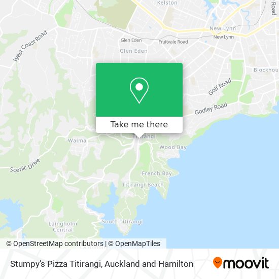 Stumpy's Pizza Titirangi map