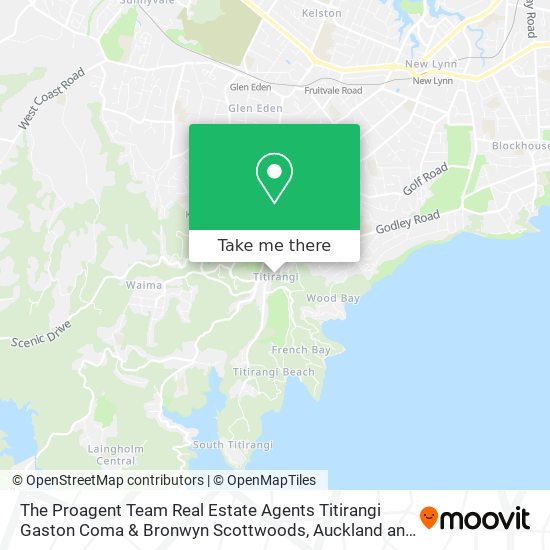 The Proagent Team Real Estate Agents Titirangi Gaston Coma & Bronwyn Scottwoods map