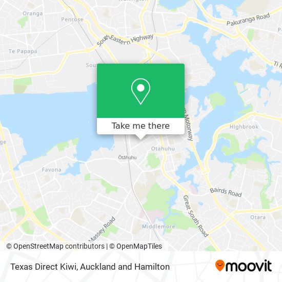 Texas Direct Kiwi map