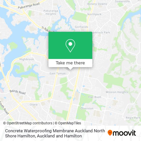 Concrete Waterproofing Membrane Auckland North Shore Hamilton地图