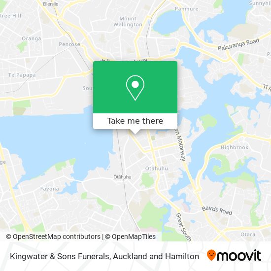 Kingwater & Sons Funerals map