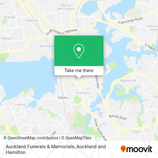 Auckland Funerals & Memorials map