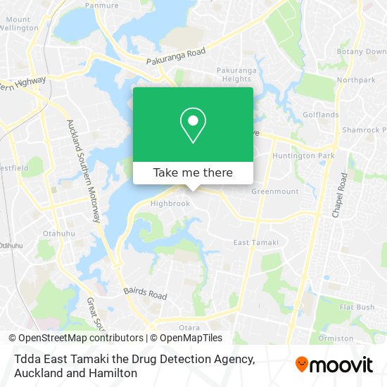 Tdda East Tamaki the Drug Detection Agency map
