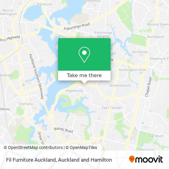Fil Furniture Auckland map