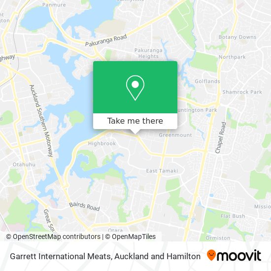 Garrett International Meats map