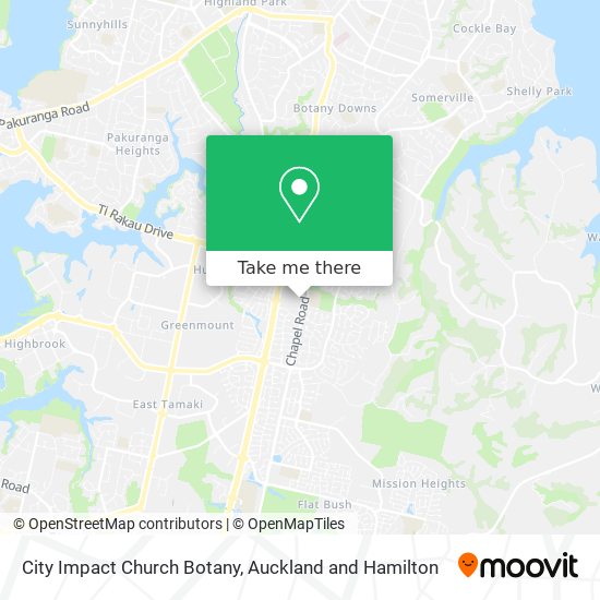 City Impact Church Botany map