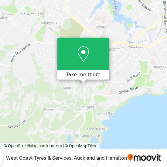 West Coast Tyres & Services map