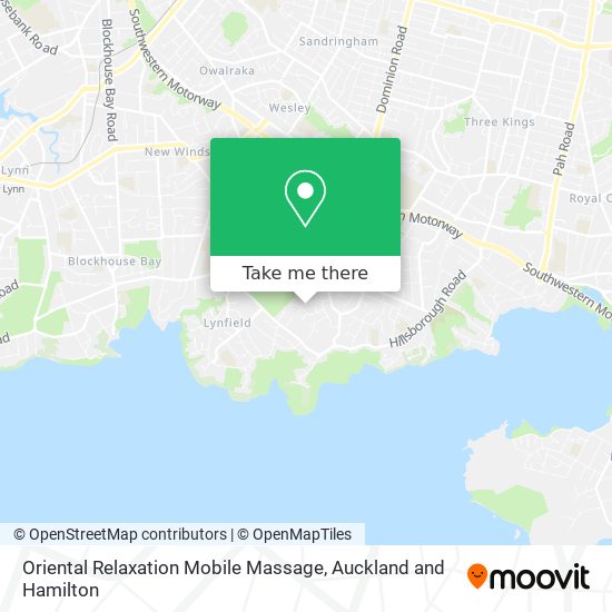 Oriental Relaxation Mobile Massage map