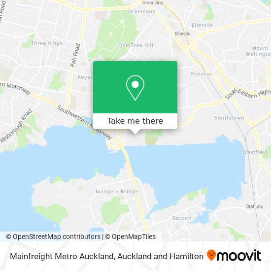 Mainfreight Metro Auckland map