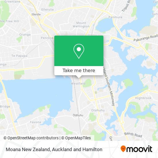 Moana New Zealand map
