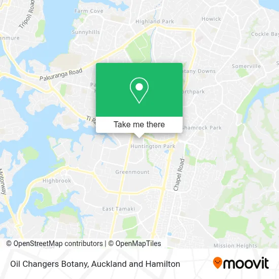 Oil Changers Botany map