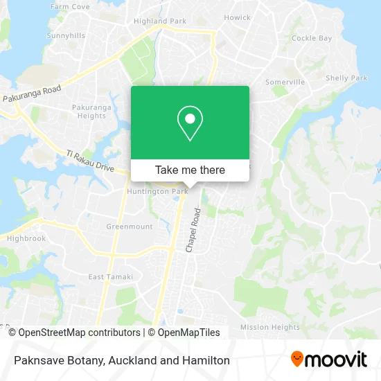 Paknsave Botany map