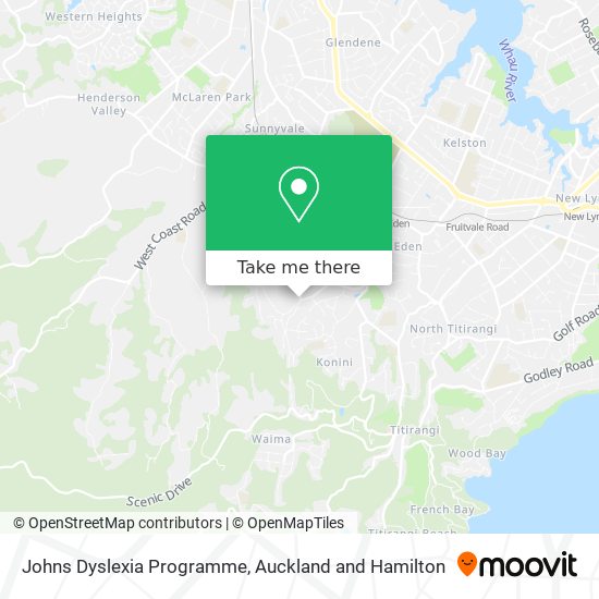 Johns Dyslexia Programme map