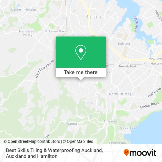 Best Skills Tiling & Waterproofing Auckland map