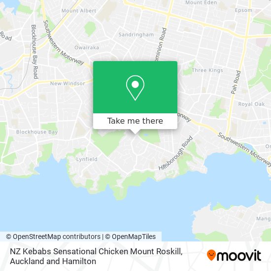 NZ Kebabs Sensational Chicken Mount Roskill map