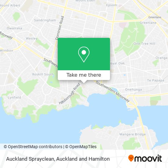 Auckland Sprayclean map