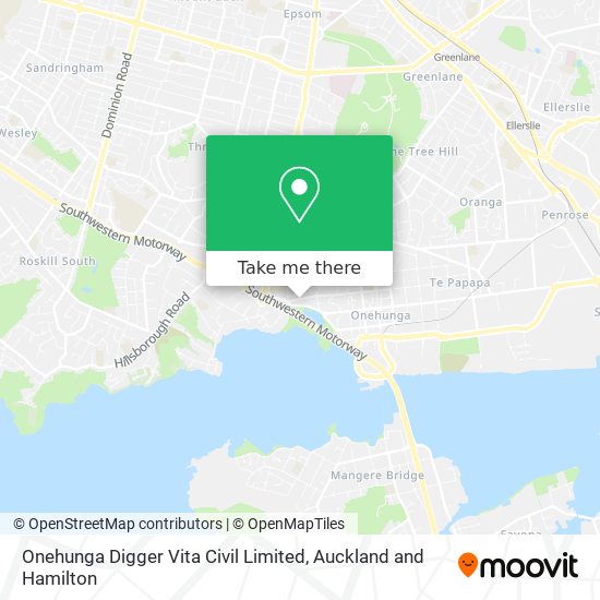Onehunga Digger Vita Civil Limited map