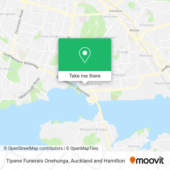 Tipene Funerals Onehunga map